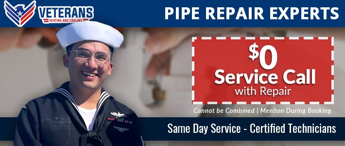 north county Pipe Repair Veterans Heating & Cooling