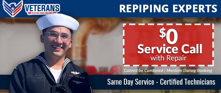 north county Repiping Veterans Heating & Cooling